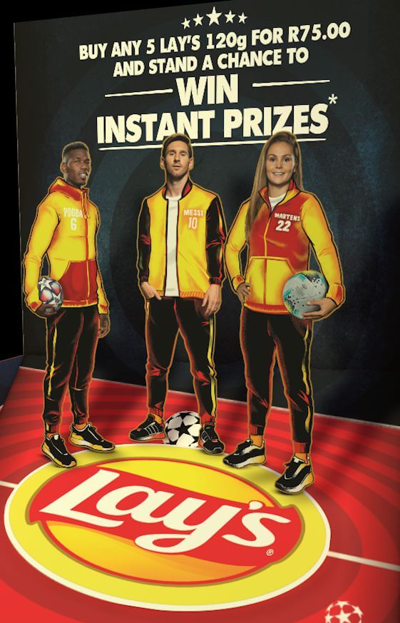 UEFA Champions League and Lays Game stand